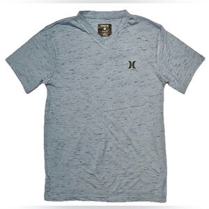 HURLEY V NECK SHIRT BOYS M MEDIUM BLUE SPECKLE